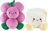 Hallmark Better Together Grapes and Cheese Pair soft toy set with plush grapes and cheese blocks, perfect for cuddling and gifting.