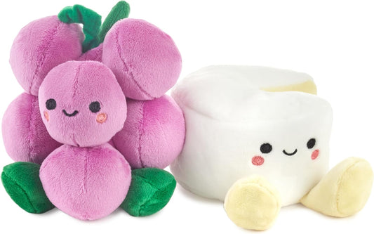 Hallmark Better Together Grapes and Cheese Pair soft toy set featuring plush grapes and cheese wedges for cuddling.