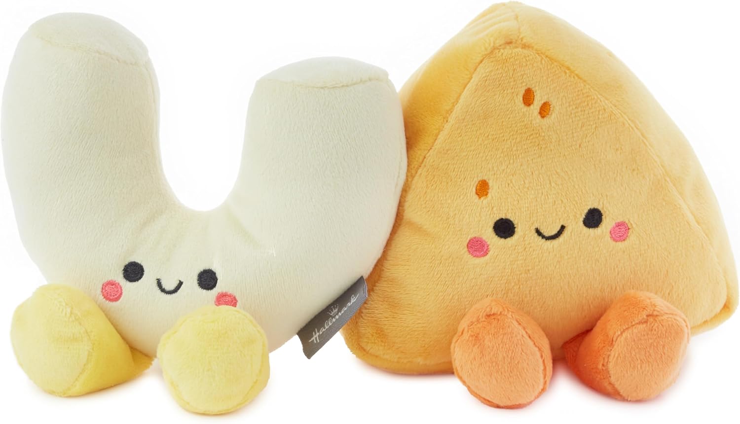 Hallmark Better Together Mac and Cheese Pair soft toy set featuring cute cheese and pasta characters for kids.
