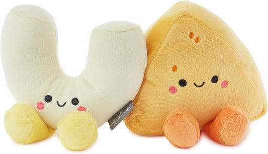 Hallmark Better Together Mac and Cheese Pair soft toy set featuring cute cheese and pasta characters for kids.