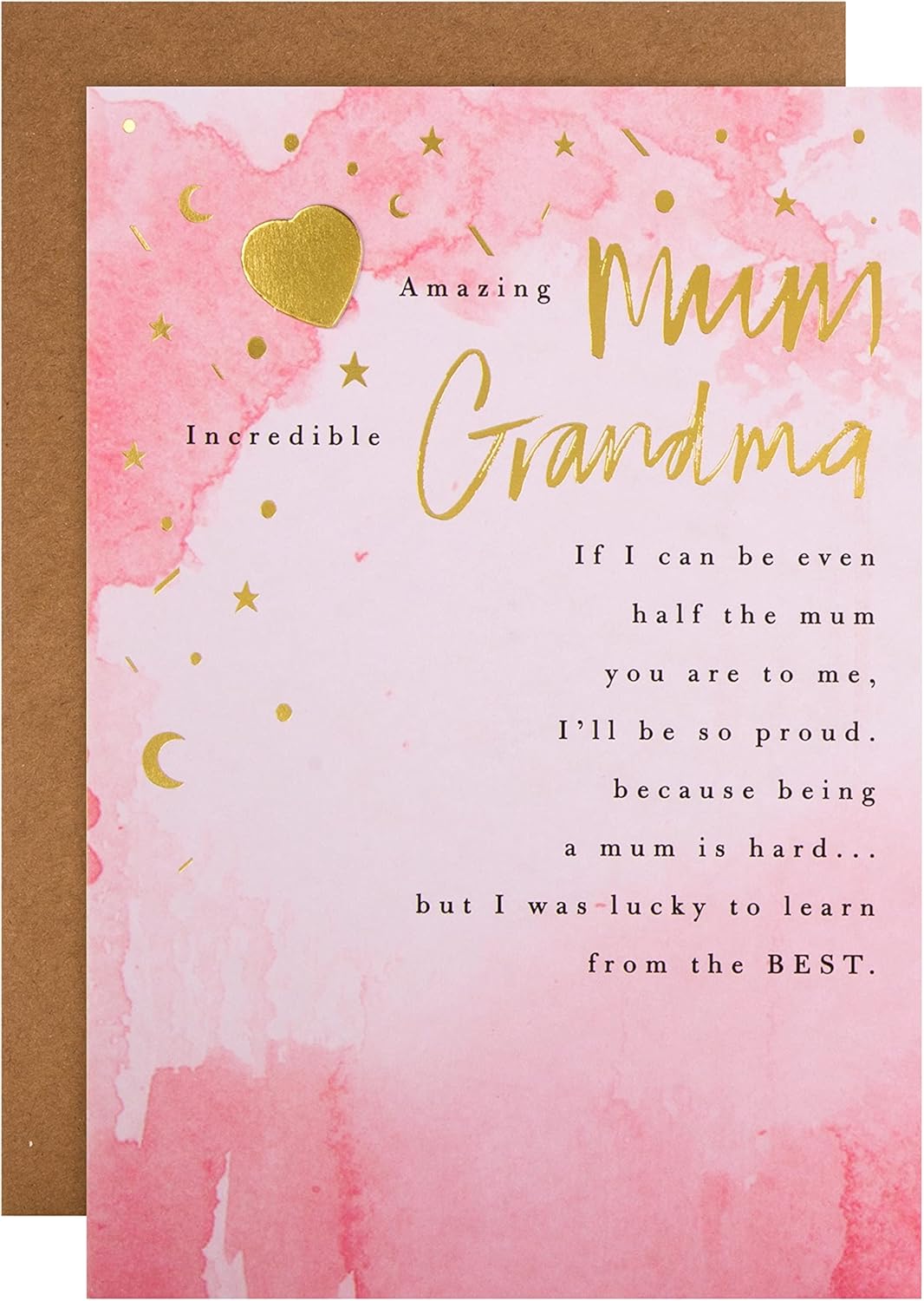 Hallmark Classic Heartfelt Verse Mother’s Day card featuring sentimental and beautiful greeting for mum and grandma.