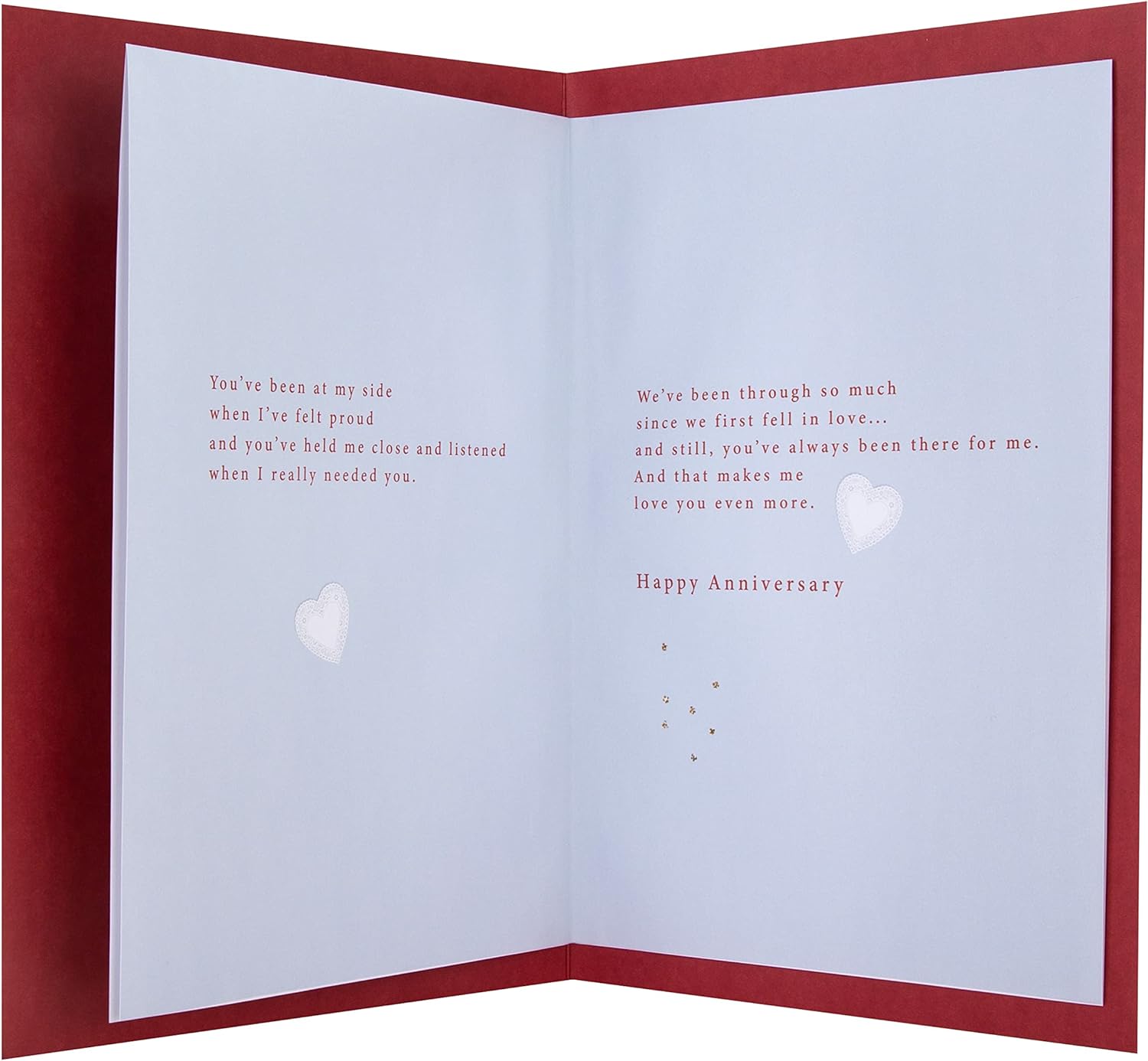 Hallmark anniversary card for husband featuring classic illustrated design and heartfelt verse on the front.