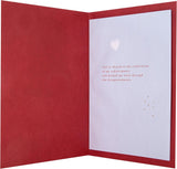 Hallmark anniversary card for husband featuring classic illustrated design and heartfelt verse on the front.