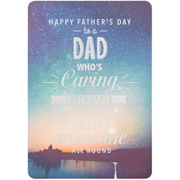 Hallmark Father's Day card featuring the message "Pretty Awesome" with a colorful, festive design for dads.