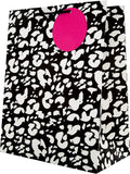 Hallmark leopard print large gift bag with bold animal pattern and sturdy handles for gift presentation.