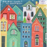 Hallmark 12-door Christmas advent calendar greeting card with festive holiday imagery and numbered doors for holiday countdown.