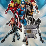 Hallmark Avengers Pop-Out Brother Birthday Card featuring Marvel characters and vibrant design for celebrating brothers.