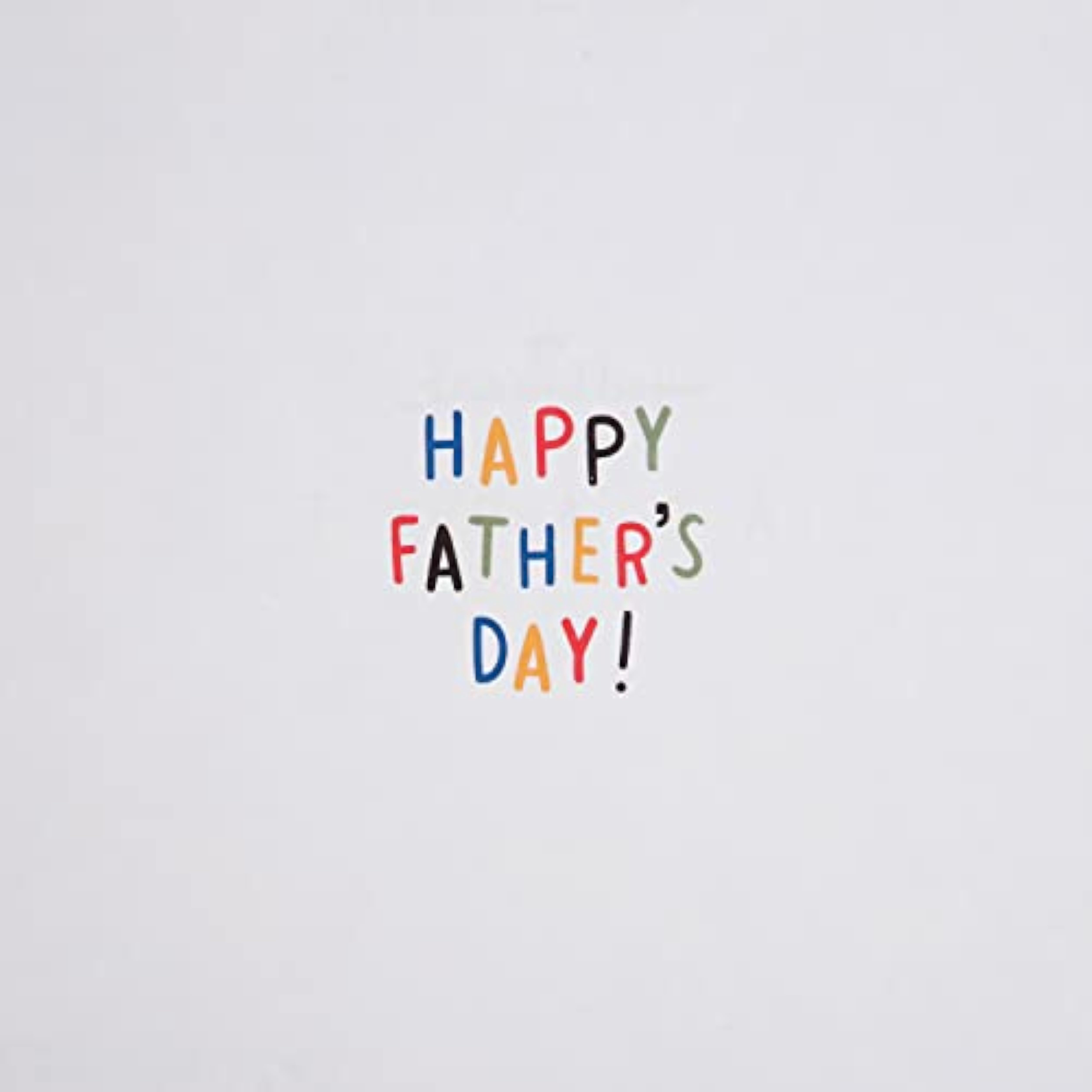 Hallmark Father's Day greeting card with a badge attachment, featuring colorful design and heartfelt message inside.