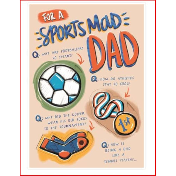 Hallmark Champion Sports Dad Father's Day greeting card featuring sports-themed design and heartfelt message for dad.