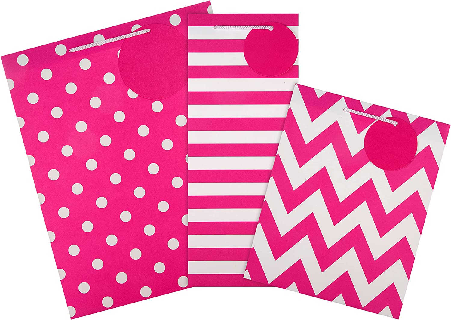 Hallmark contemporary pink designs gift bag bundle featuring elegant greeting card with floral accents and stylish gift wrapping.