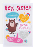 Hallmark Cute Sister Birthday Card featuring All About Gus design, colorful greeting card with playful illustrations for sister's birthday.