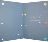 Hallmark Dad birthday greeting card with loving foil design, perfect for celebrating and expressing appreciation on his special day.