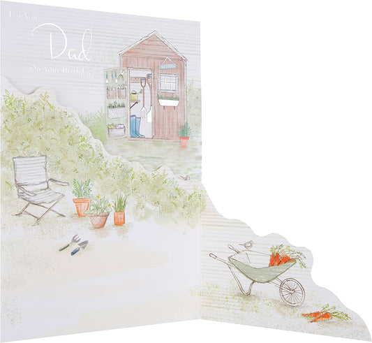 Hallmark Dad birthday greeting card titled "Wonderful" featuring colorful, heartfelt design for celebrating fathers.