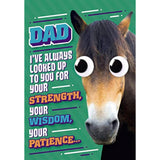 Hallmark Father's Day humor pop-up greeting card featuring a funny design and heartfelt message for dad.