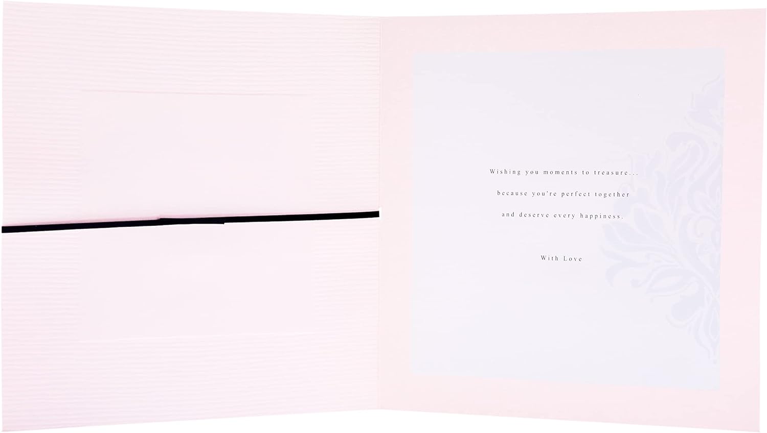 Hallmark elegant 3D daughter and son-in-law anniversary greeting card with intricate floral design and heartfelt message.