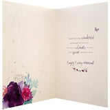 Hallmark elegant 70th birthday greeting card with embossed floral design, classic style, suitable for celebrating milestone birthdays.