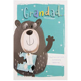 Hallmark Father's Day greeting card for Grandad with "Lots of Love" message, featuring colorful floral design and heartfelt message inside.