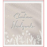 Hallmark First Christmas as Newlyweds greeting card with romantic design, perfect keepsake for celebrating newlyweds' holiday.