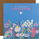 Hallmark floral birthday greeting card with colorful bloom design for daughter, featuring cheerful floral artwork.