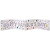 Hallmark fold-out Father's Day greeting card with a color-in banner, featuring cheerful designs and space for personalized messages.