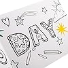 Hallmark fold-out Father's Day greeting card with a color-in banner, featuring vibrant illustrations for a personalized touch