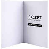 Hallmark Funny Text-Based Father’s Day Greeting Card with humorous message and colorful design on a white background.