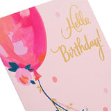 Gold foil Good Mail birthday greeting card by Hallmark featuring a cheerful "Be You" message with colorful design elements.