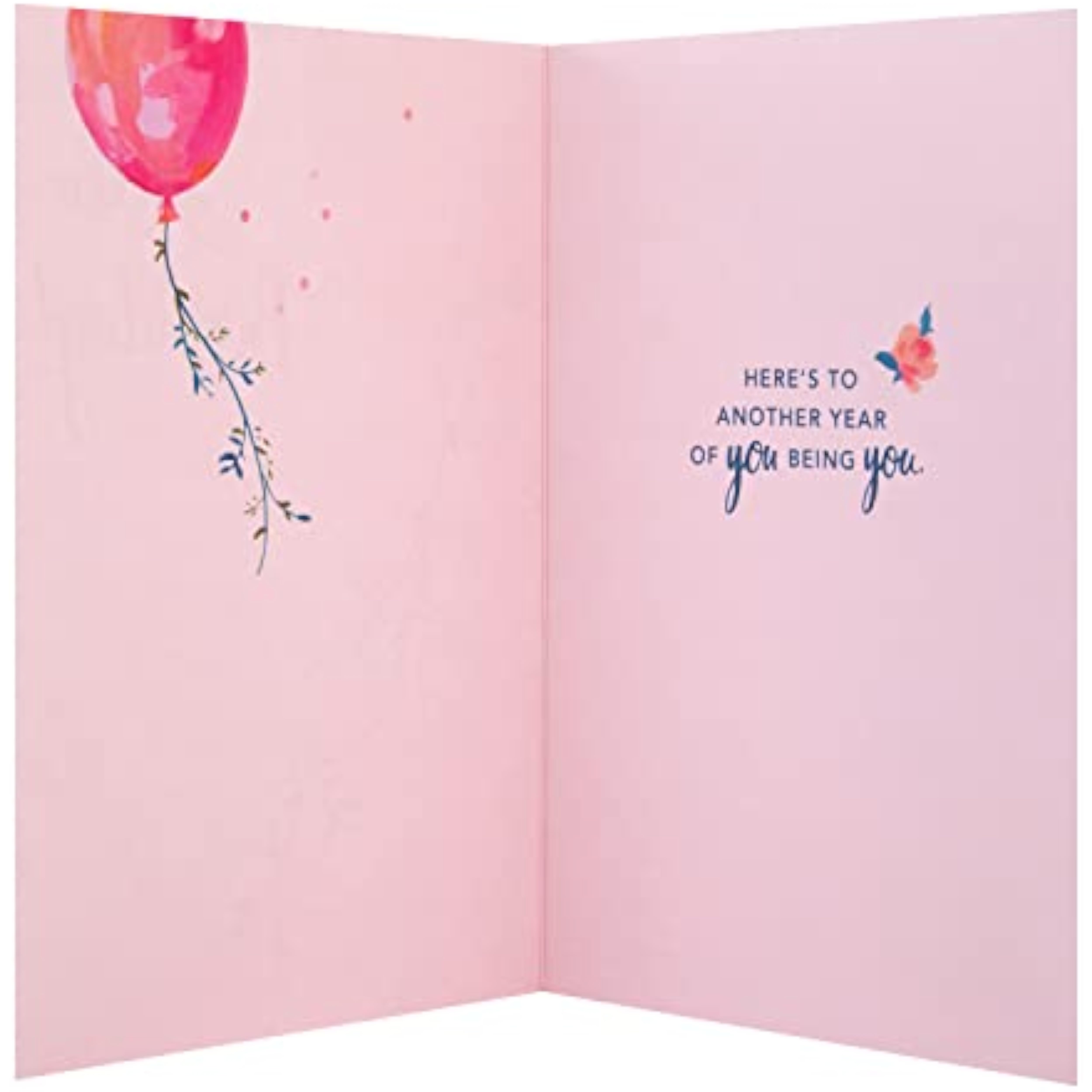 Gold foil Hallmark Good Mail birthday greeting card with "Be You" message, featuring vibrant design and cheerful imagery.