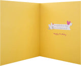 Hallmark greeting card featuring a "Treat Yourself" message for granddaughter's birthday with colorful design and cheerful imagery.
