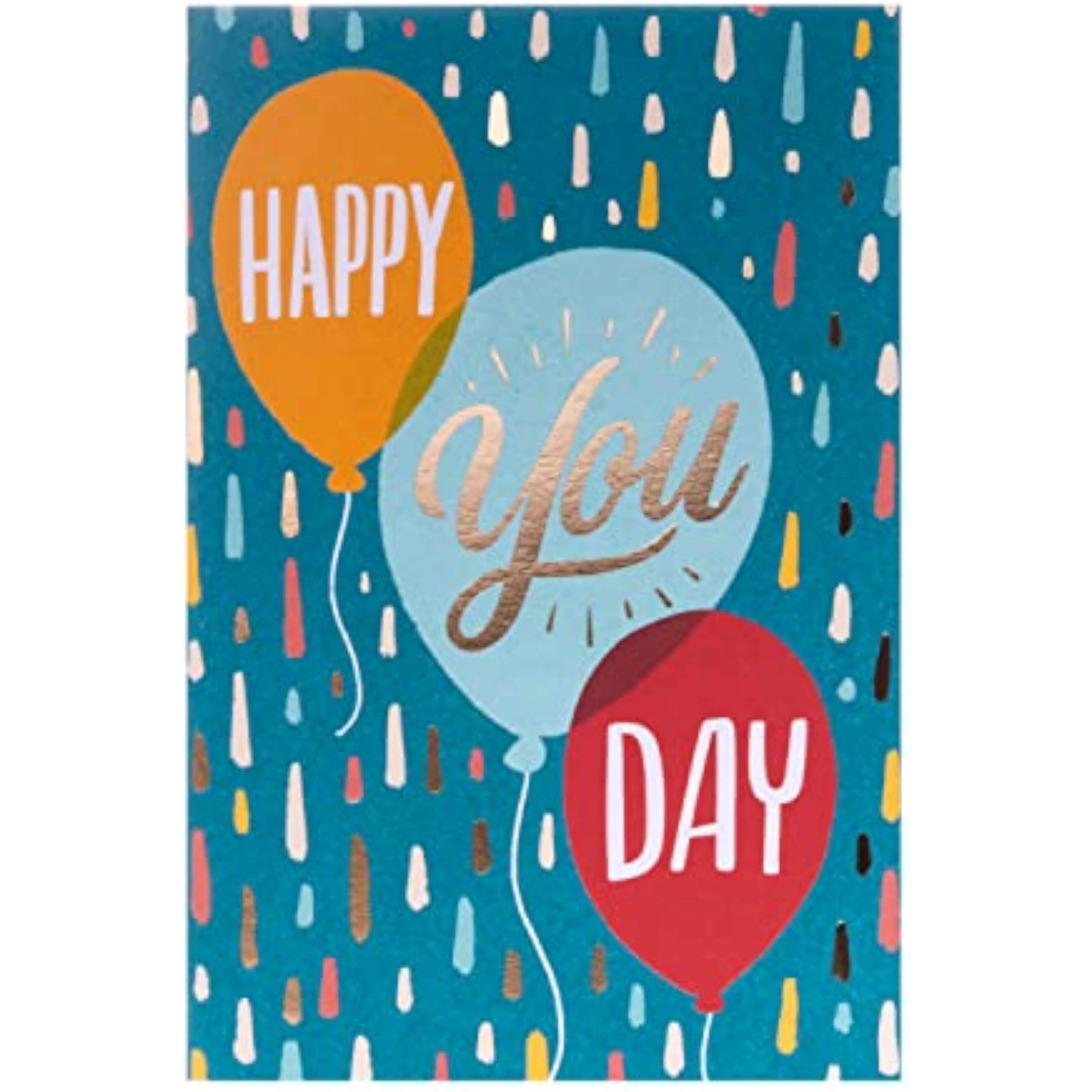 Hallmark Happy You Day Balloons Video Birthday Card showing colorful balloons and a cheerful design.