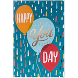 Hallmark Happy You Day Balloons Video Birthday Card showing colorful balloons and a cheerful design.