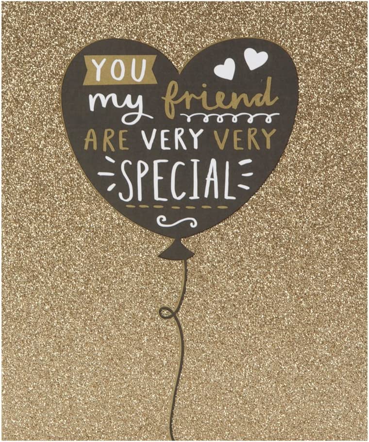 Hallmark Heart Glitter Birthday Card featuring sparkling glitter and heartfelt design, perfect for celebrating special occasions.