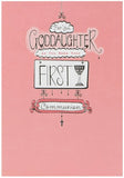 Hallmark first communion greeting card featuring a heartfelt design for a goddaughter, suitable for special religious occasions.