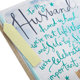 Hallmark husband birthday greeting card with "I Love You" message, featuring heartfelt design and romantic imagery.
