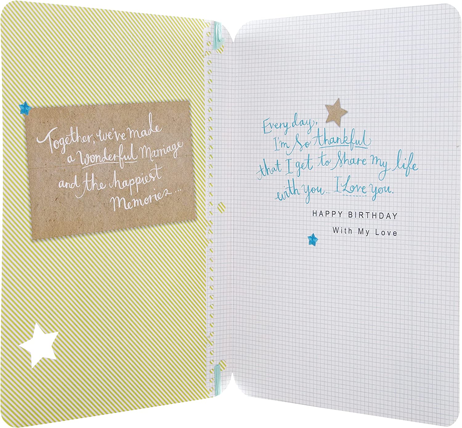 Hallmark husband birthday greeting card with "I Love You" message and heartfelt design for celebrating special occasions.
