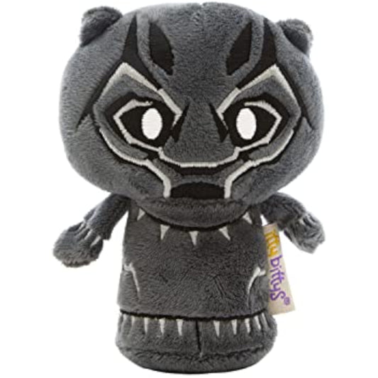Hallmark Marvel Black Panther Itty Bitty Soft Toy greeting card featuring a cute Black Panther character on the front.