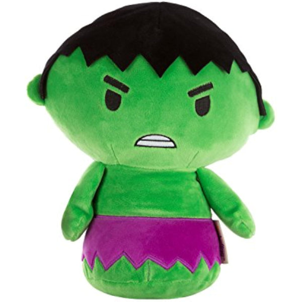 Hallmark Marvel Hulk Itty Biggy soft toy greeting card featuring a plush Hulk character on the front.