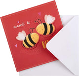 Hallmark Meant To Bee engagement greeting card featuring a floral design with bees and heartfelt message.