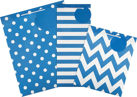 Set of four medium Hallmark greeting card gift bags in various designs, perfect for multiple occasions.