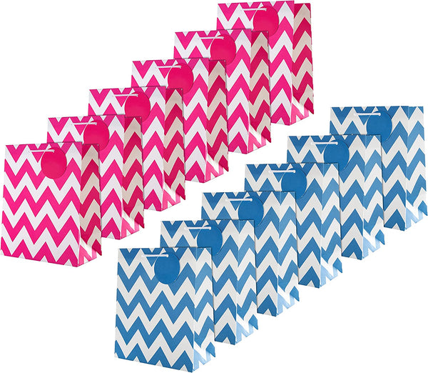 Set of 12 Hallmark multi-occasion greeting card gift bags in various designs, medium size with colorful patterns.