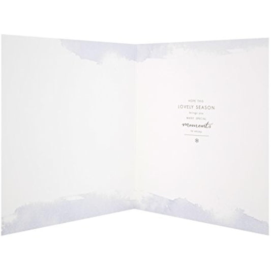 Hallmark Peaceful Christmas Wishes greeting card featuring serene winter scene and festive holiday design.
