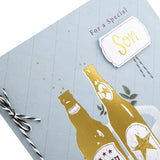 Hallmark Son birthday greeting card featuring traditional verse and colorful design for celebrating special occasions.