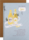 Hallmark birthday greeting card for son featuring traditional verse and colorful design on high-quality cardstock.