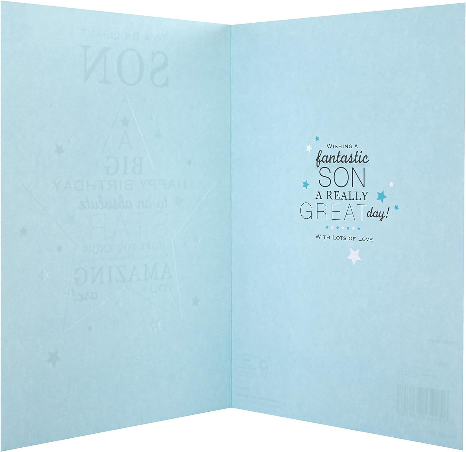 Star Son silver foil birthday greeting card by Hallmark featuring a festive design and shiny silver accents.