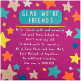 Hallmark Stars Friend birthday greeting card featuring colorful star illustrations and heartfelt message.