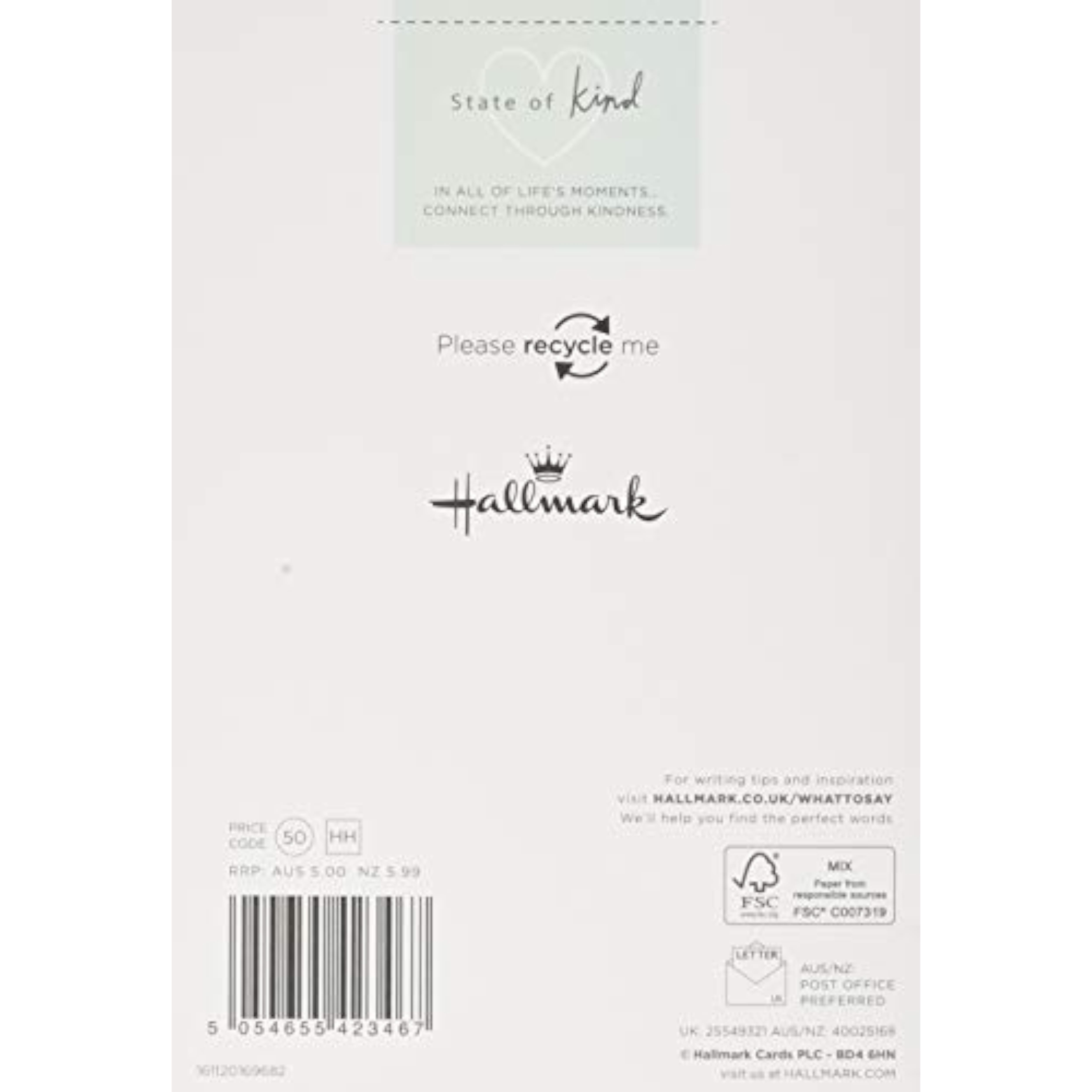 Supportive Mother’s Day greeting card by Hallmark with kind design, featuring heartfelt message and floral illustrations.