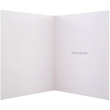 Blue textured foil birthday greeting card by Hallmark with bold design and festive appearance.