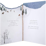 Hallmark traditional winter scene Christmas greeting card for son featuring festive holiday imagery and warm seasonal design.