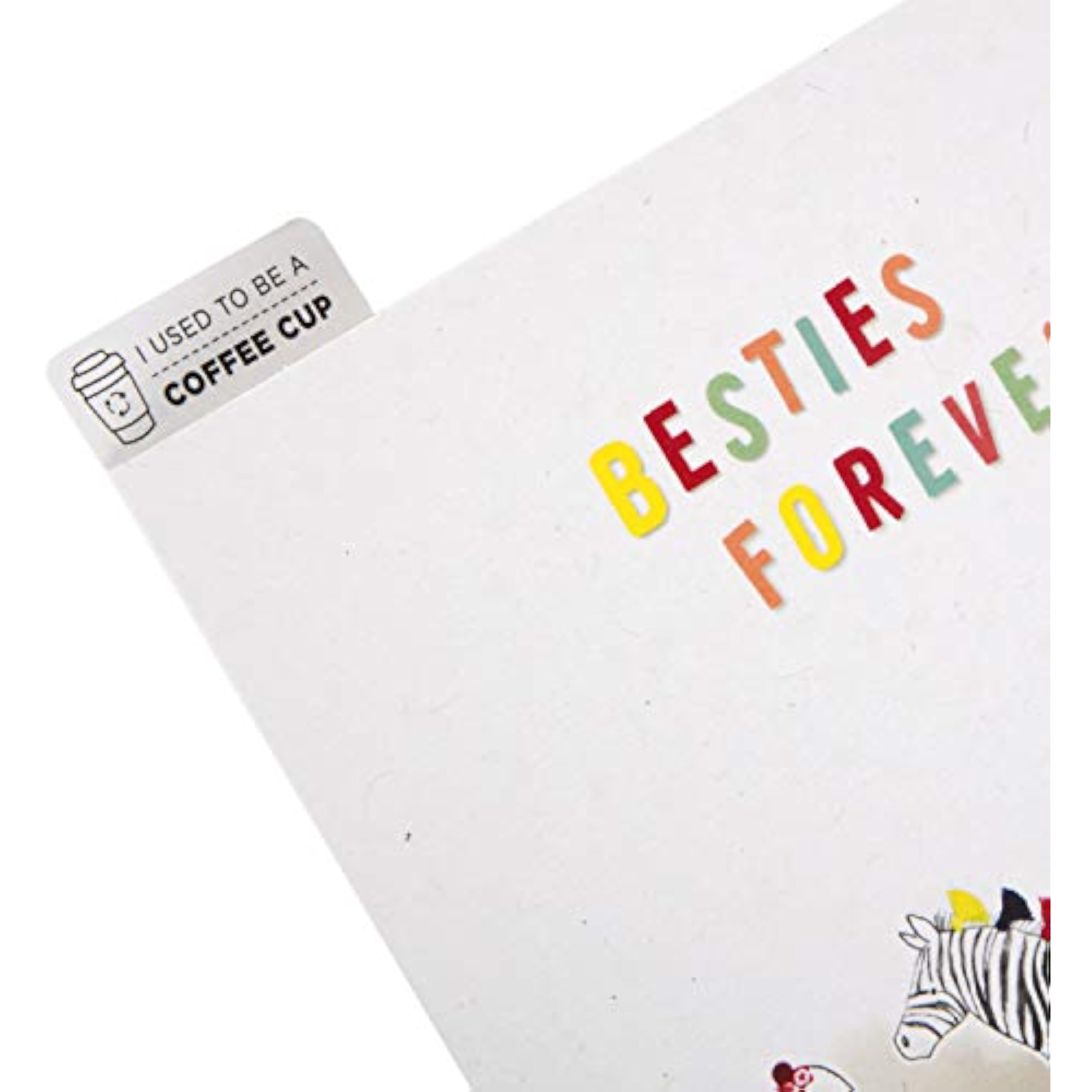 Joyful upcycled animal puppets greeting card by Hallmark featuring playful puppet illustrations on a cheerful card.