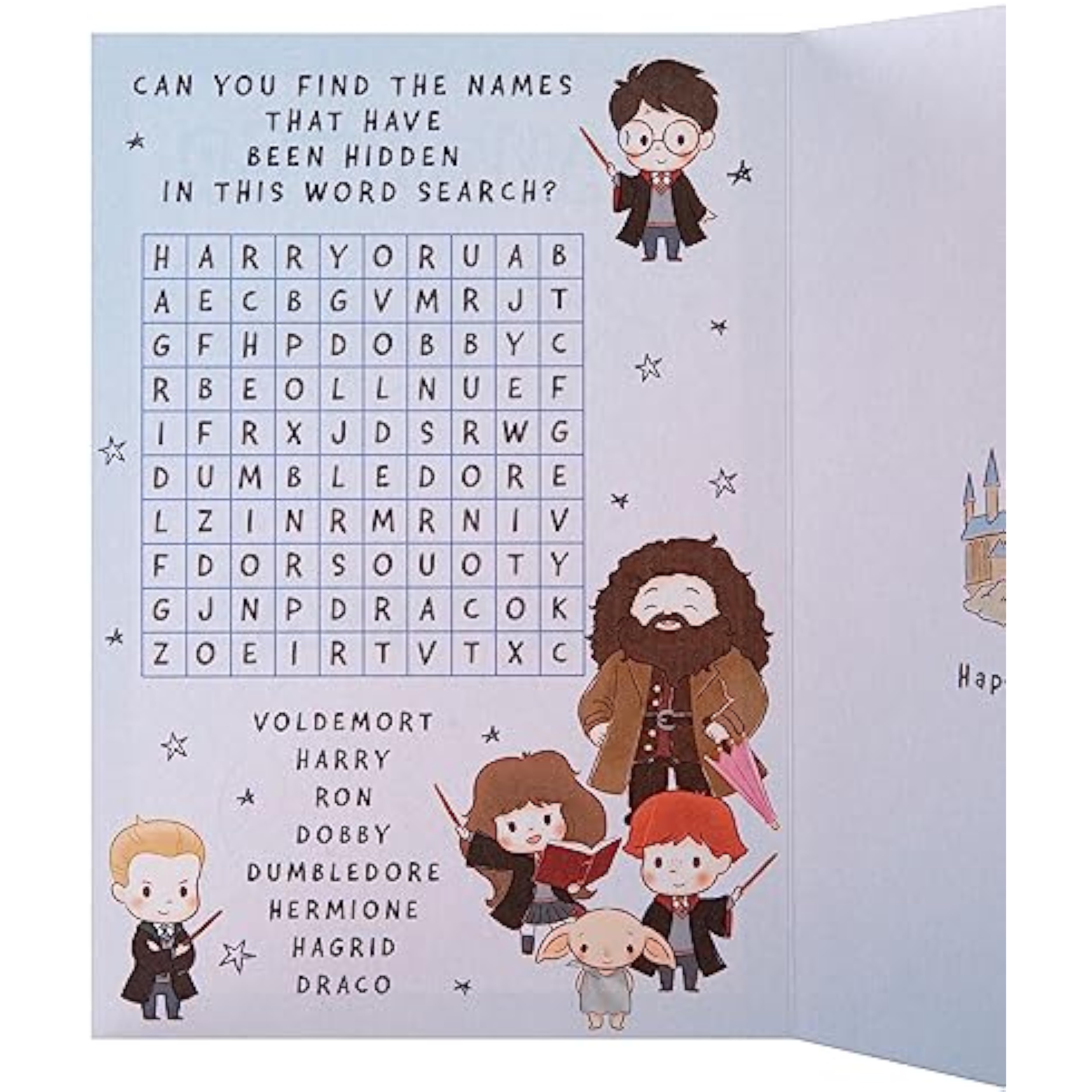 Hallmark Harry Potter Magical Daughter birthday greeting card featuring wizarding elements and magical design for fans.